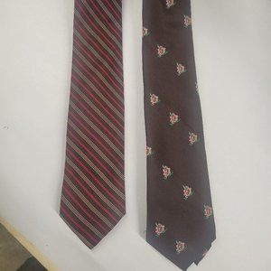 LOT OF 2 VINTAGE ALLEN MONTAGUE TIES  NECKTIES POLYESTER